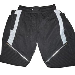 Encrypted Men’s Joggers Size Medium Black And Gray Zipper Accents